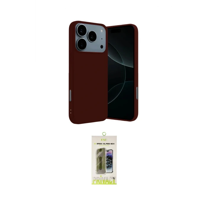 ieg™ iPhone 17 Pro Kılıf Ahenk Serisi - Siyah Joko Magic 5D Hayalet Cam