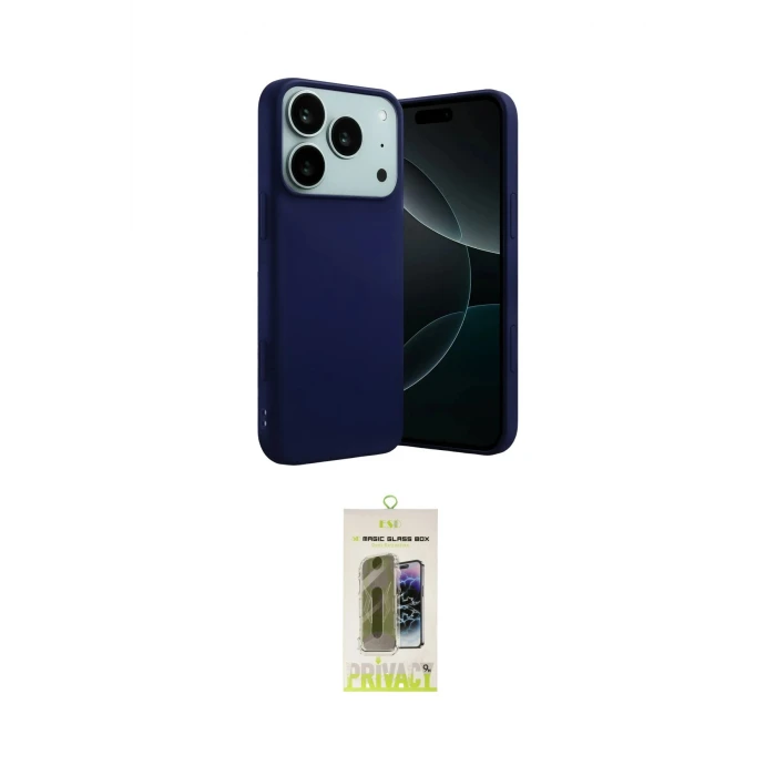 ieg™ iPhone 17 Pro Kılıf Ahenk Serisi - Siyah Joko Magic 5D Hayalet Cam