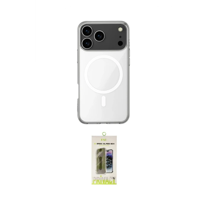 ieg™ iPhone 17 Pro Kılıf Ahenk Yansıma Prime - Siyah Joko Magic 5D Hayalet Cam