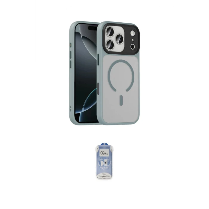 ieg™ iPhone 17 Pro Kılıf Doruk Form Serisi - Siyah Joko Magic 5D Cam