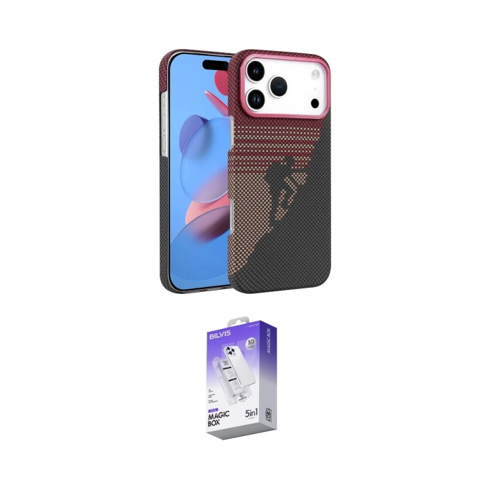 ieg™ iPhone 17 Pro Kılıf Doruk Serisi - Siyah Bilvis 5in1 3D Magic Cam Ekran Koruyucu