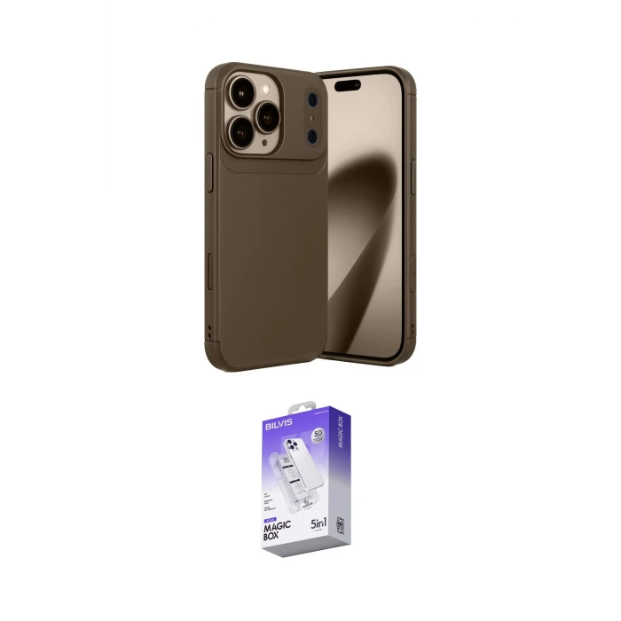 ieg™ iPhone 17 Pro Kılıf Eksen Form Prime - Siyah Bilvis 5in1 3D Magic Cam Ekran Koruyucu