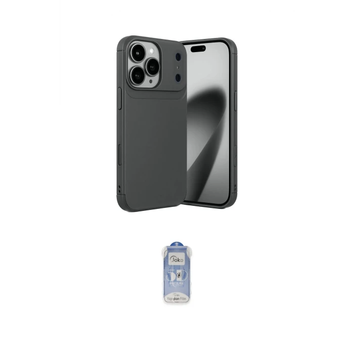 ieg™ iPhone 17 Pro Kılıf Eksen Form Prime - Siyah Joko Magic 5D Cam