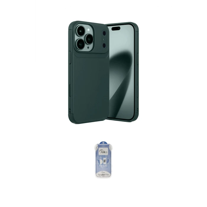 ieg™ iPhone 17 Pro Kılıf Eksen Form Prime - Siyah Joko Magic 5D Cam