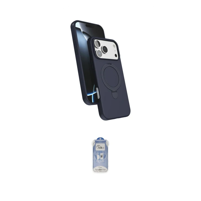 ieg™ iPhone 17 Pro Kılıf İz Işık Koleksiyonu - Siyah Joko Magic 5D Cam