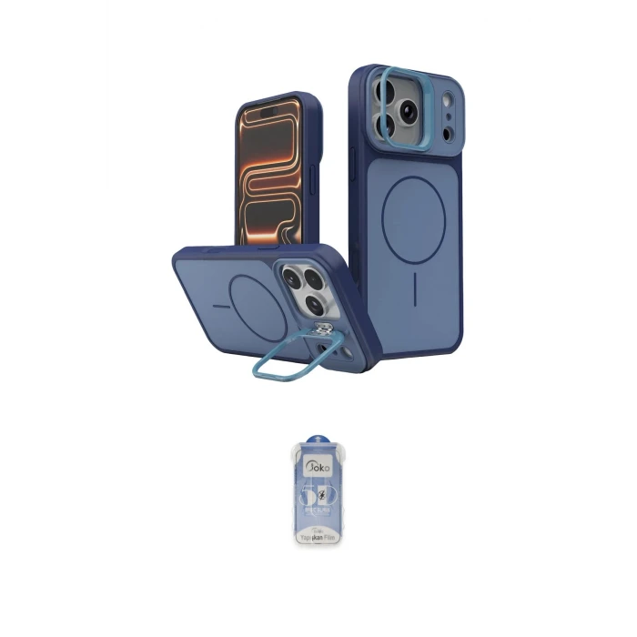 ieg™ iPhone 17 Pro Kılıf İz Modern Prime - Siyah Joko Magic 5D Cam