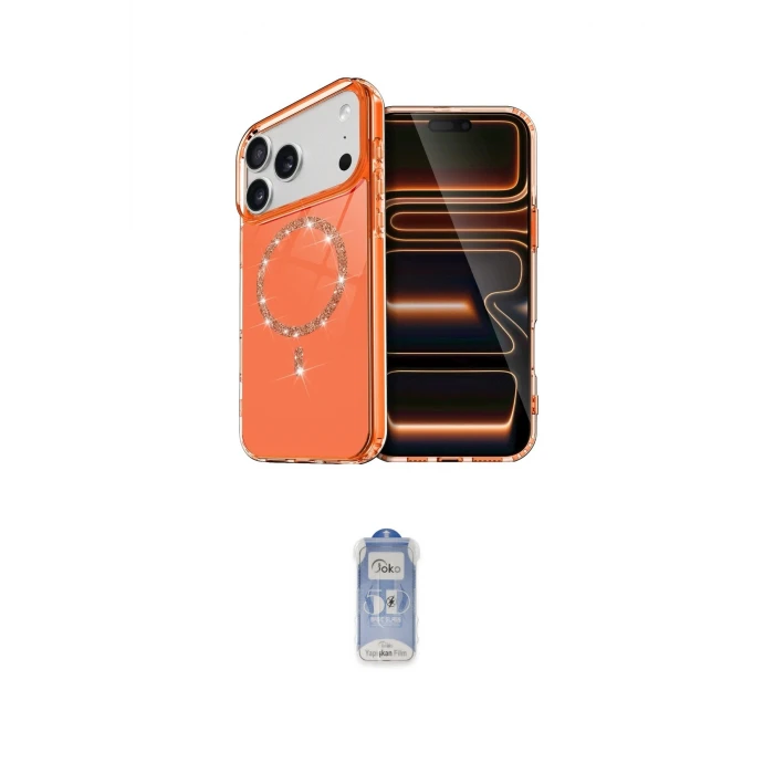 ieg™ iPhone 17 Pro Kılıf Kıvılcım Form Prime - Siyah Joko Magic 5D Cam