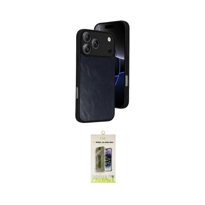 ieg™ iPhone 17 Pro Kılıf Kıvılcım Işık Serisi - Siyah Joko Magic 5D Hayalet Cam