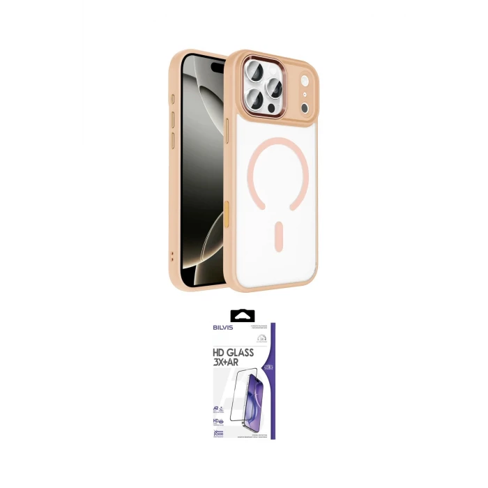 ieg™ iPhone 17 Pro Kılıf Kıvılcım Prime - Siyah Bilvis 3X AR HD Cam Ekran Koruyucu