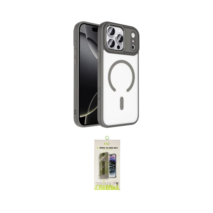 ieg™ iPhone 17 Pro Kılıf Kıvılcım Prime - Siyah Joko Magic 5D Hayalet Cam