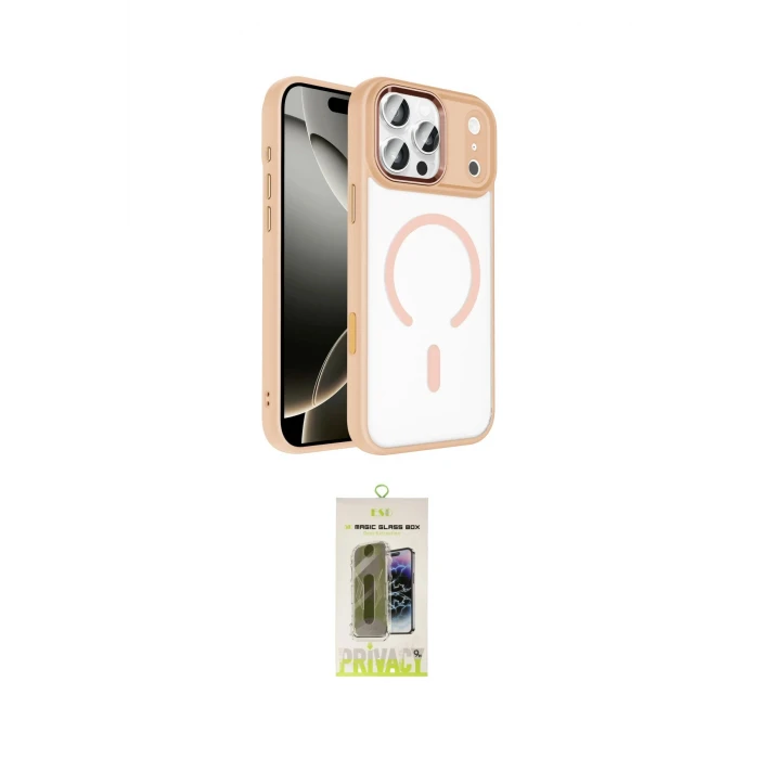 ieg™ iPhone 17 Pro Kılıf Kıvılcım Prime - Siyah Joko Magic 5D Hayalet Cam