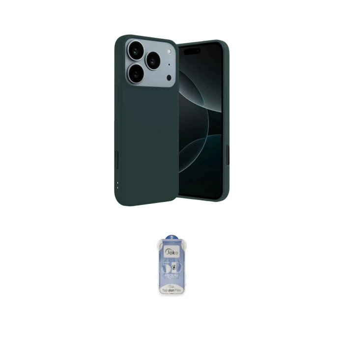 ieg™ iPhone 17 Pro Kılıf Kozmos Yansıma Özel Seri - Siyah Joko Magic 5D Cam