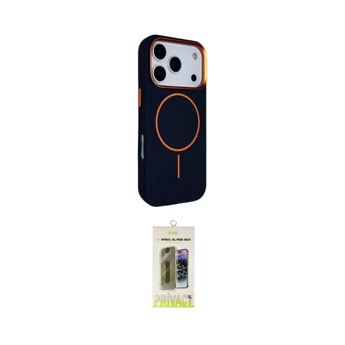 ieg™ iPhone 17 Pro Kılıf Kutup Minimal Prime - Siyah Joko Magic 5D Hayalet Cam