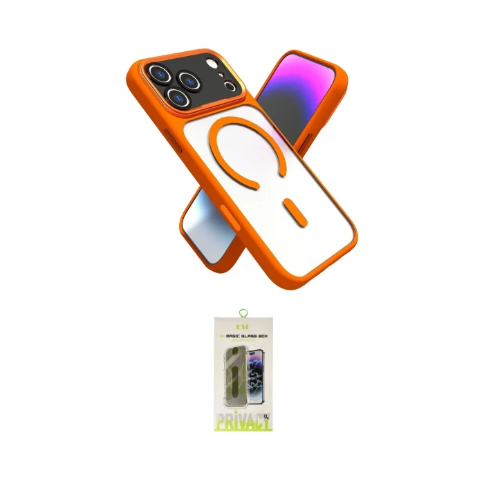 ieg™ iPhone 17 Pro Kılıf Nova Yansıma Serisi - Siyah Joko Magic 5D Hayalet Cam