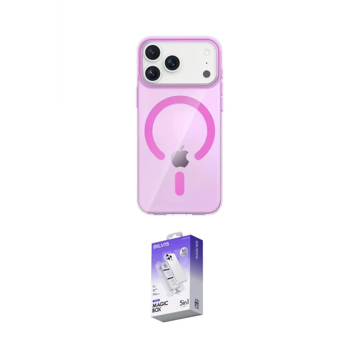ieg™ iPhone 17 Pro Kılıf Pusula Form Özel Seri - Siyah Bilvis 5in1 3D Magic Cam Ekran Koruyucu