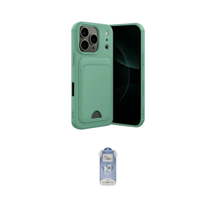 ieg™ iPhone 17 Pro Kılıf Vadi Çizgi Prime - Siyah Joko Magic 5D Cam