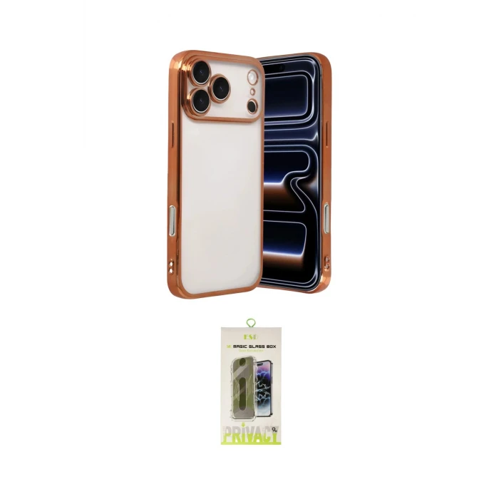 ieg™ iPhone 17 Pro Kılıf Vadi Minimal - Siyah Joko Magic 5D Hayalet Cam