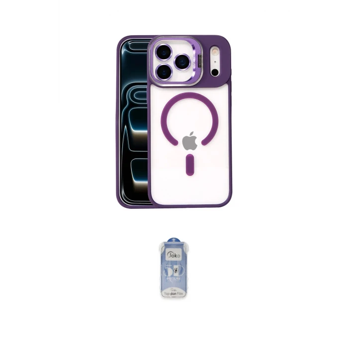 ieg™ iPhone 17 Pro Kılıf Yadigar Asil Koleksiyonu - Siyah Joko Magic 5D Cam