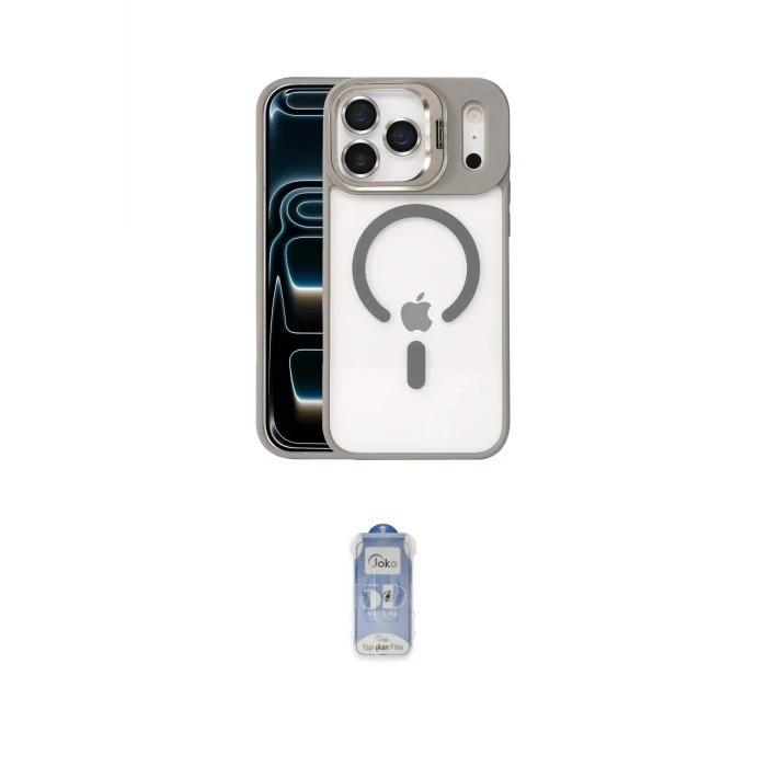 ieg™ iPhone 17 Pro Kılıf Yadigar Asil Koleksiyonu - Siyah Joko Magic 5D Cam