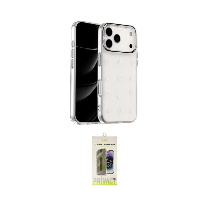 ieg™ iPhone 17 Pro Kılıf Yörünge Form - Siyah Joko Magic 5D Hayalet Cam