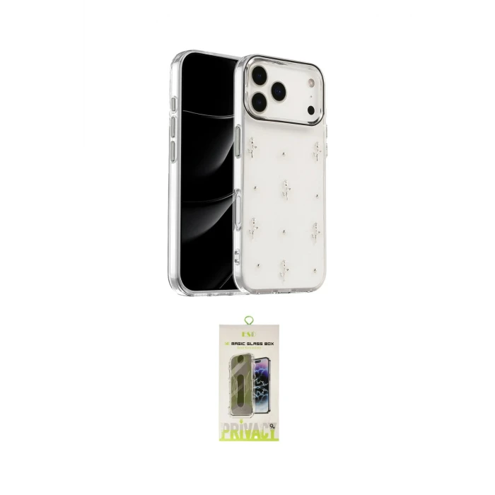 ieg™ iPhone 17 Pro Kılıf Yörünge Form - Siyah Joko Magic 5D Hayalet Cam