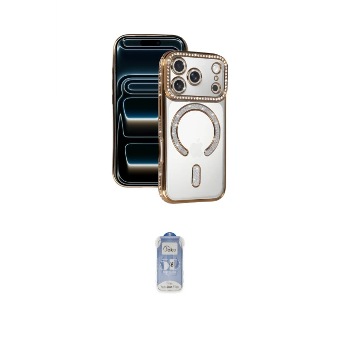 ieg™ iPhone 17 Pro Kılıf Zirve Doku Prime - Siyah Joko Magic 5D Cam