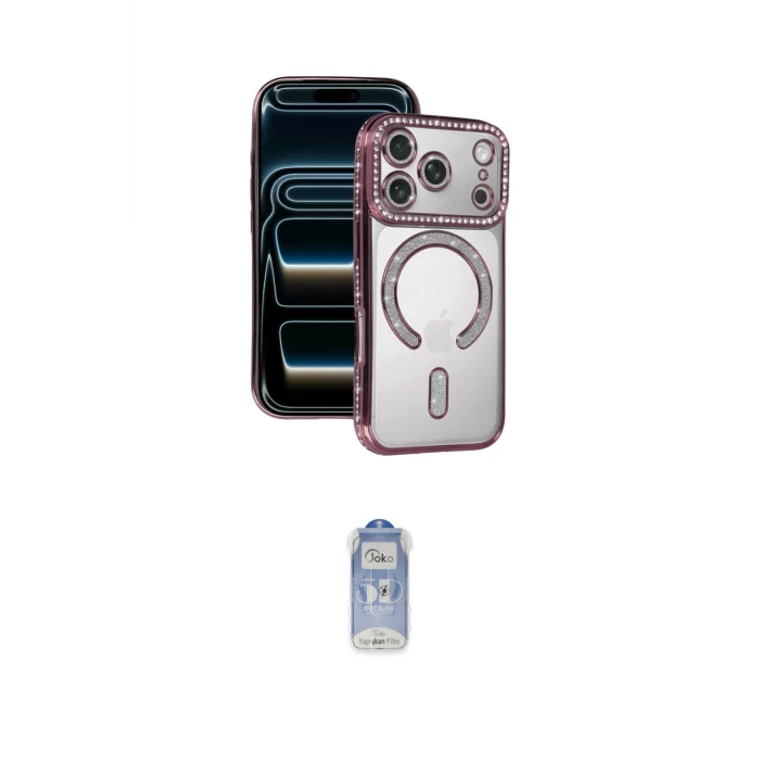 ieg™ iPhone 17 Pro Kılıf Zirve Doku Prime - Siyah Joko Magic 5D Cam