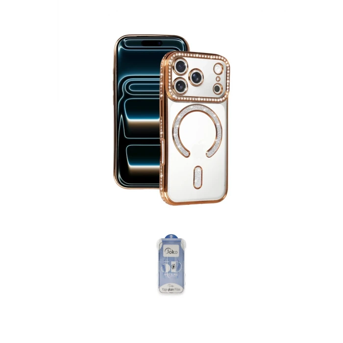 ieg™ iPhone 17 Pro Kılıf Zirve Doku Prime - Siyah Joko Magic 5D Cam