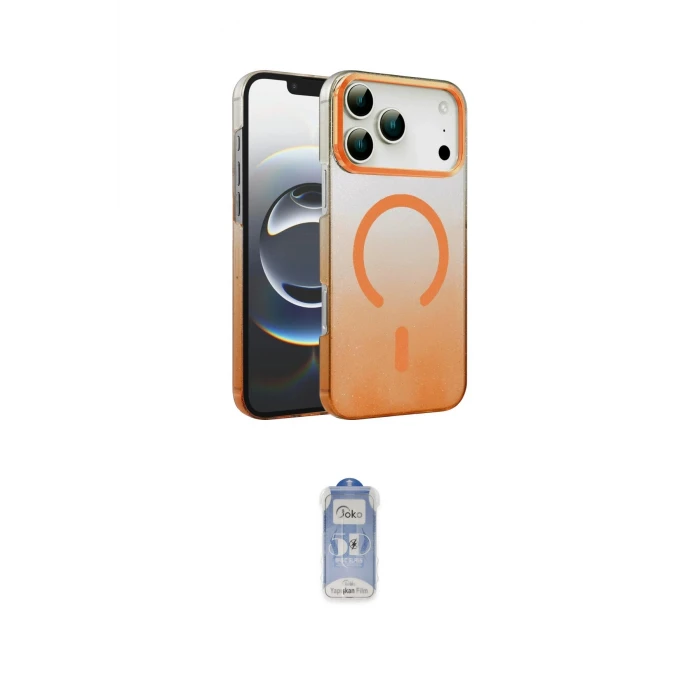 ieg™ iPhone 17 Pro Max Kılıf Ahenk Doku Özel Seri - Siyah Joko Magic 5D Cam