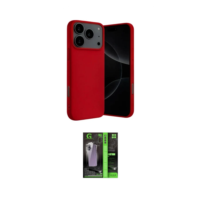 ieg™ iPhone 17 Pro Max Kılıf Ahenk Serisi - Şeffaf 360 Full Body Arka Koruyucu
