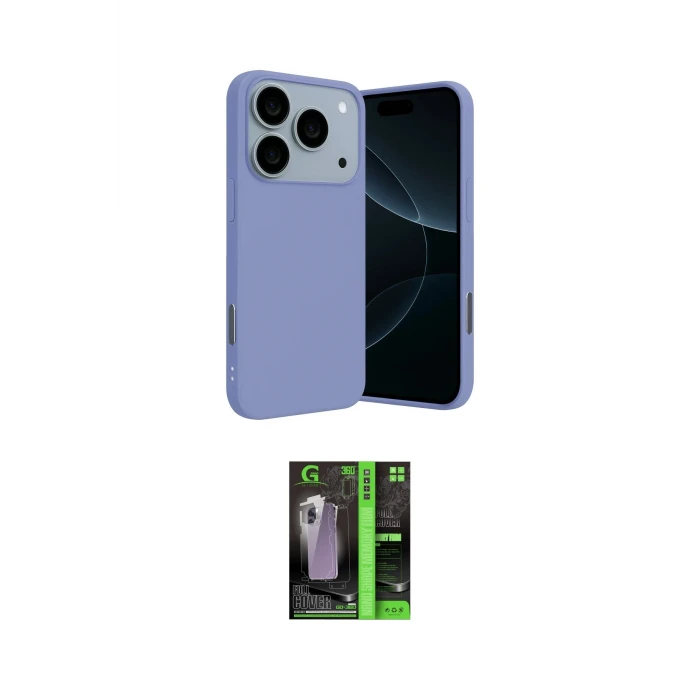 ieg™ iPhone 17 Pro Max Kılıf Ahenk Serisi - Siyah 360 Mat Full Body Arka Koruyucu