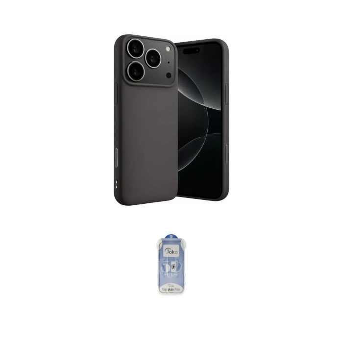 ieg™ iPhone 17 Pro Max Kılıf Ahenk Serisi - Siyah Joko Magic 5D Cam