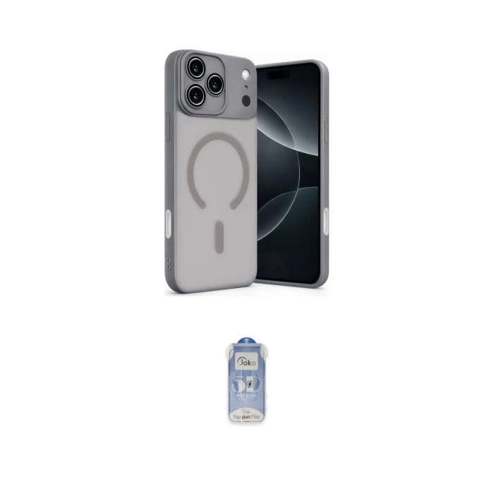 ieg™ iPhone 17 Pro Max Kılıf Çekirdek Klasik Özel Seri - Siyah Joko Magic 5D Cam