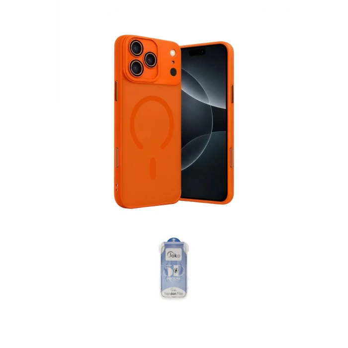 ieg™ iPhone 17 Pro Max Kılıf Çekirdek Klasik Özel Seri - Siyah Joko Magic 5D Cam