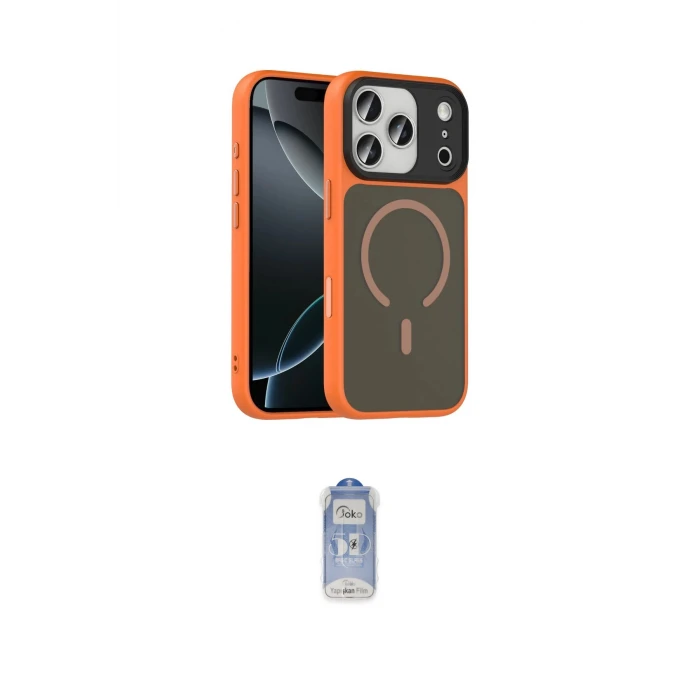 ieg™ iPhone 17 Pro Max Kılıf Doruk Form Serisi - Siyah Joko Magic 5D Cam