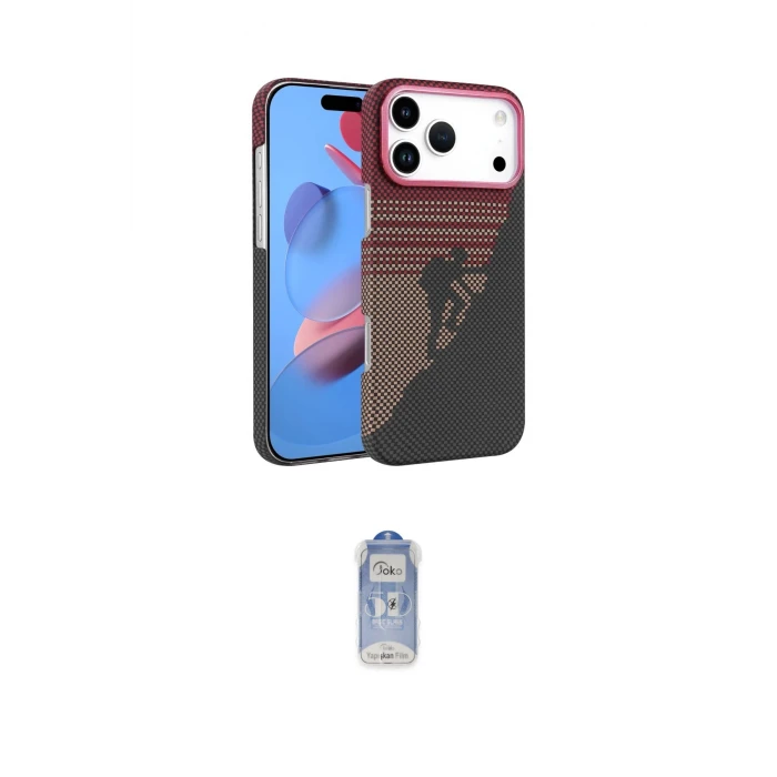 ieg™ iPhone 17 Pro Max Kılıf Doruk Serisi - Siyah Joko Magic 5D Cam