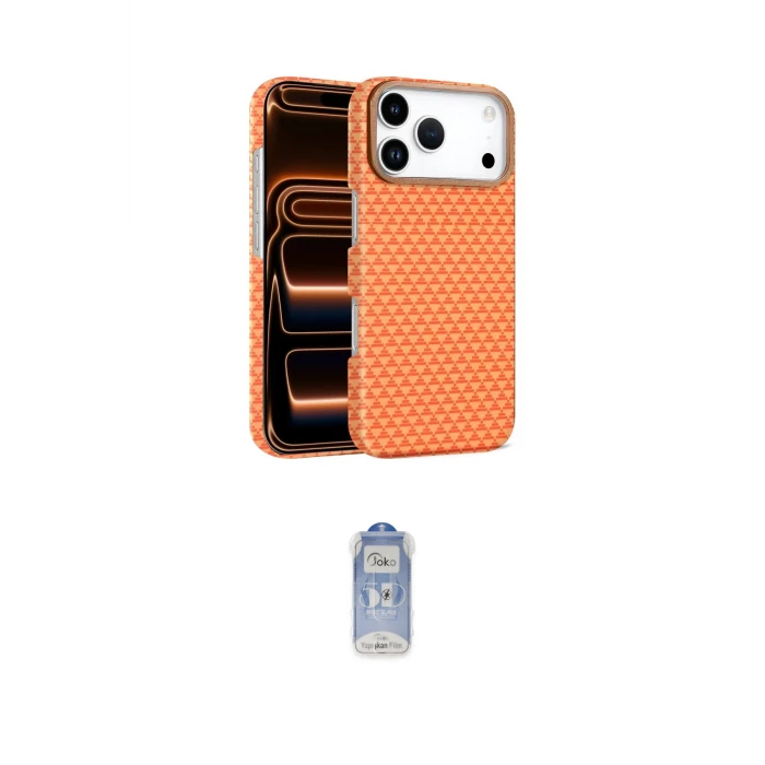 ieg™ iPhone 17 Pro Max Kılıf Doruk Serisi - Siyah Joko Magic 5D Cam