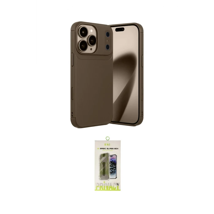 ieg™ iPhone 17 Pro Max Kılıf Eksen Form Prime - Siyah Joko Magic 5D Hayalet Cam