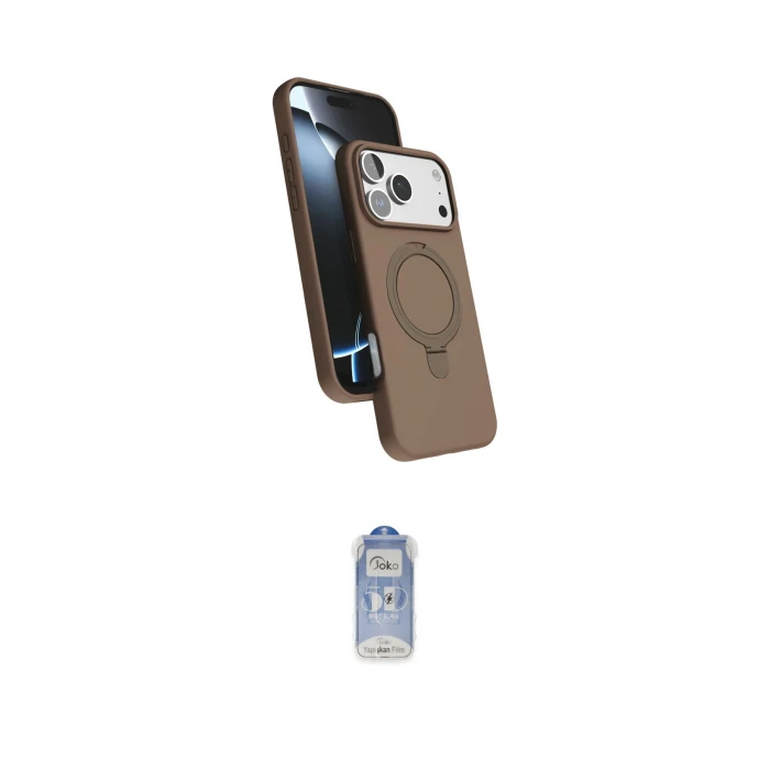 ieg™ iPhone 17 Pro Max Kılıf İz Işık Koleksiyonu - Siyah Joko Magic 5D Cam
