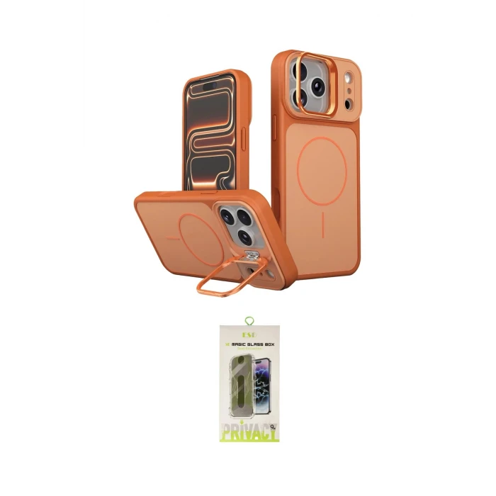 ieg™ iPhone 17 Pro Max Kılıf İz Modern Prime - Siyah Joko Magic 5D Hayalet Cam