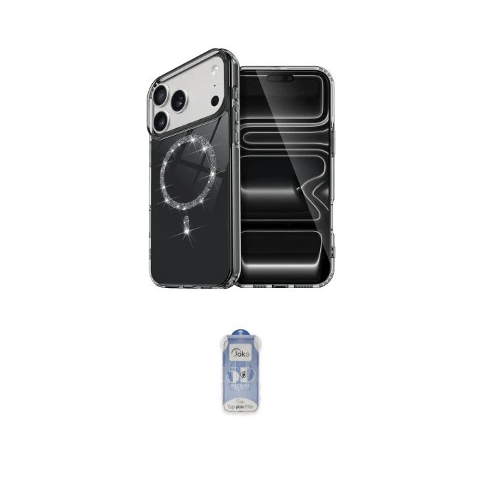 ieg™ iPhone 17 Pro Max Kılıf Kıvılcım Form Prime - Siyah Joko Magic 5D Cam