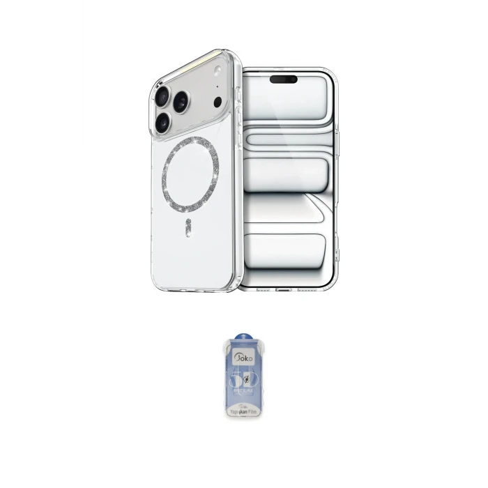 ieg™ iPhone 17 Pro Max Kılıf Kıvılcım Form Prime - Siyah Joko Magic 5D Cam