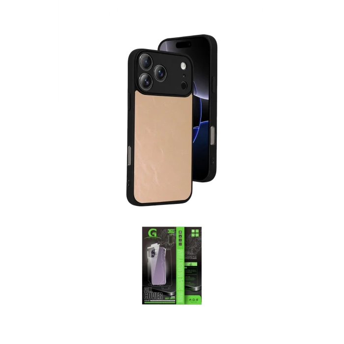 ieg™ iPhone 17 Pro Max Kılıf Kıvılcım Işık Serisi - Şeffaf 360 Full Body Arka Koruyucu