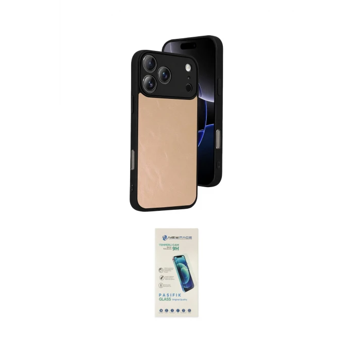 ieg™ iPhone 17 Pro Max Kılıf Kıvılcım Işık Serisi - Şeffaf Pasifik Cam Ekran Koruyucu
