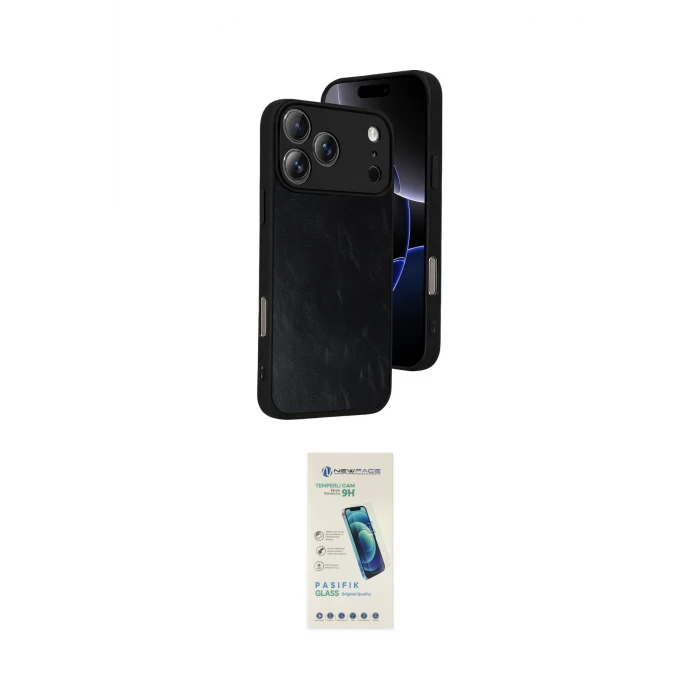 ieg™ iPhone 17 Pro Max Kılıf Kıvılcım Işık Serisi - Şeffaf Pasifik Cam Ekran Koruyucu