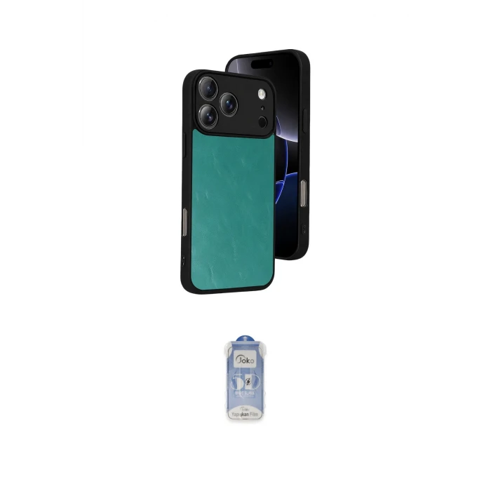 ieg™ iPhone 17 Pro Max Kılıf Kıvılcım Işık Serisi - Siyah Joko Magic 5D Cam
