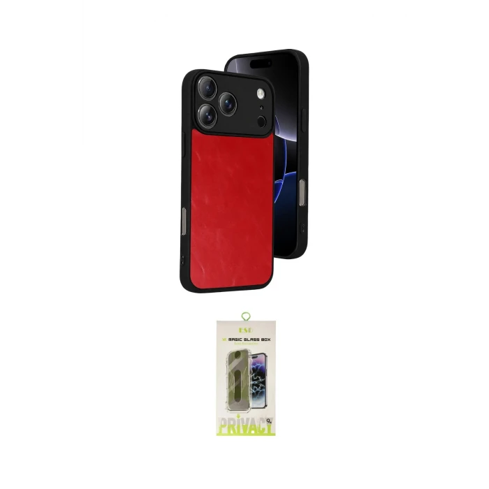ieg™ iPhone 17 Pro Max Kılıf Kıvılcım Işık Serisi - Siyah Joko Magic 5D Hayalet Cam