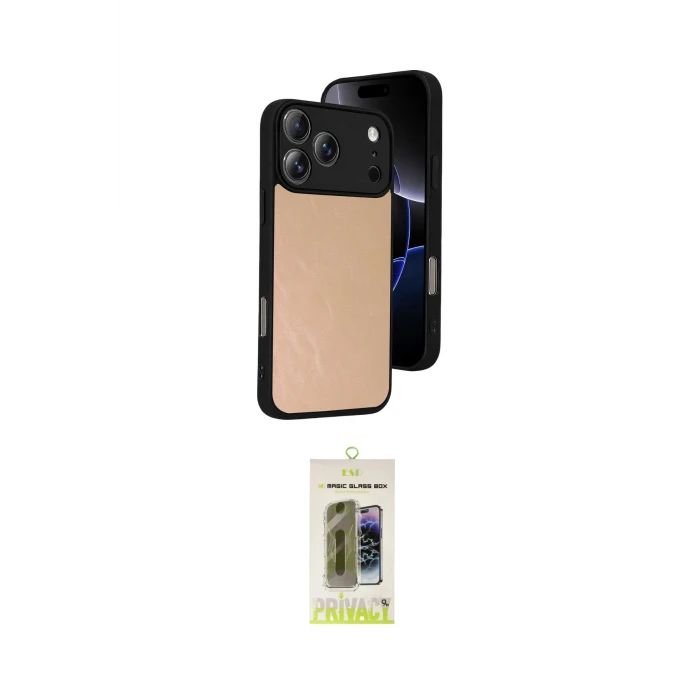 ieg™ iPhone 17 Pro Max Kılıf Kıvılcım Işık Serisi - Siyah Joko Magic 5D Hayalet Cam