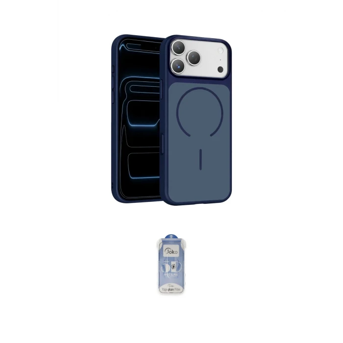 ieg™ iPhone 17 Pro Max Kılıf Kıvılcım Klasik - Siyah Joko Magic 5D Cam