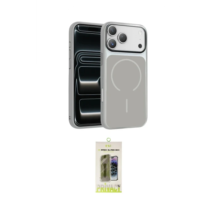 ieg™ iPhone 17 Pro Max Kılıf Kıvılcım Klasik - Siyah Joko Magic 5D Hayalet Cam